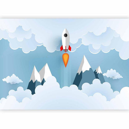 Wall Mural - Rocket in the Clouds