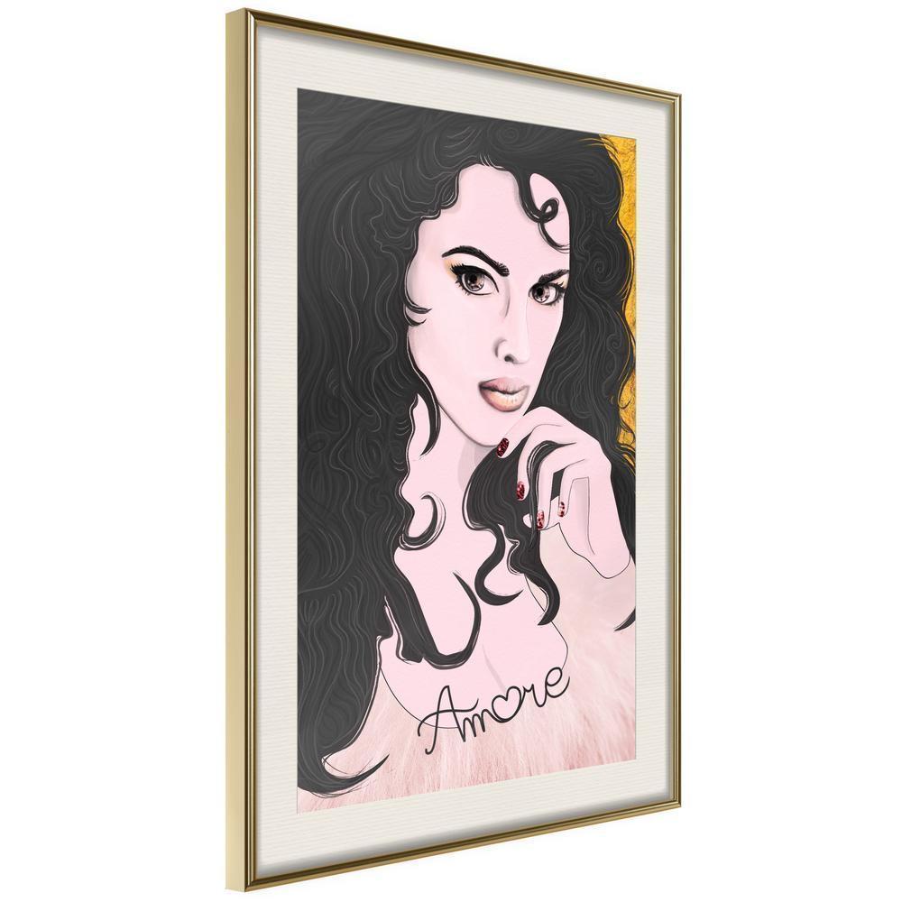 Wall Decor Portrait - Tumbling Curls-artwork for wall with acrylic glass protection