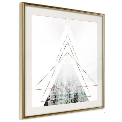 Abstract Poster Frame - Snow-Capped Peak (Square)-artwork for wall with acrylic glass protection