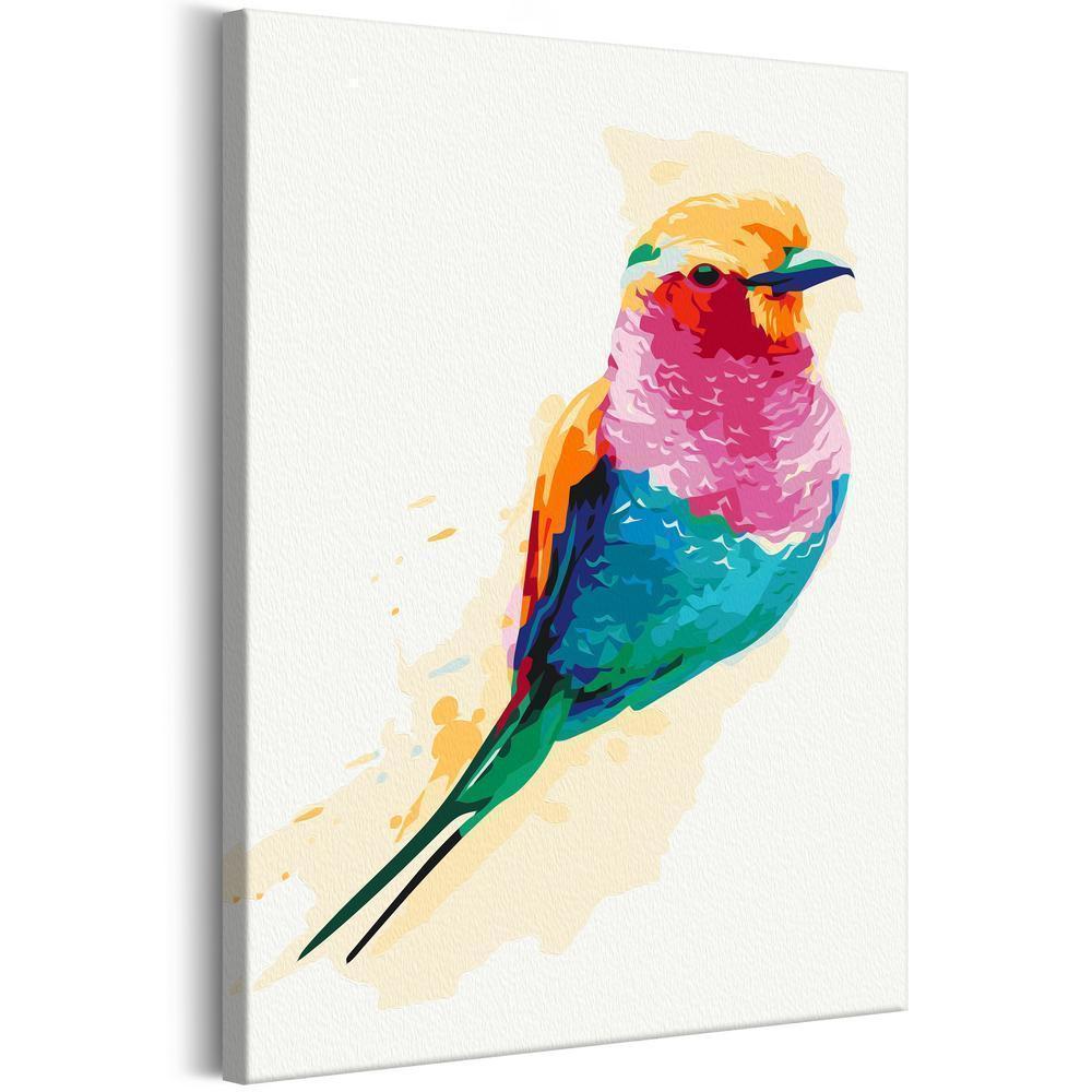 Start learning Painting - Paint By Numbers Kit - Exotic Bird - new hobby