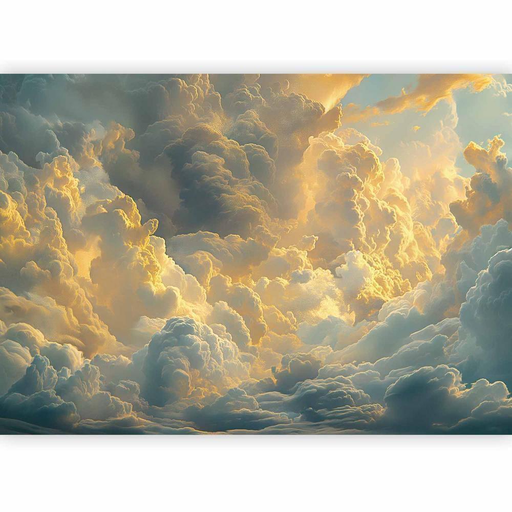 Wall Mural - Last Breath of the Day: Clouds Illuminated by Evening Glow