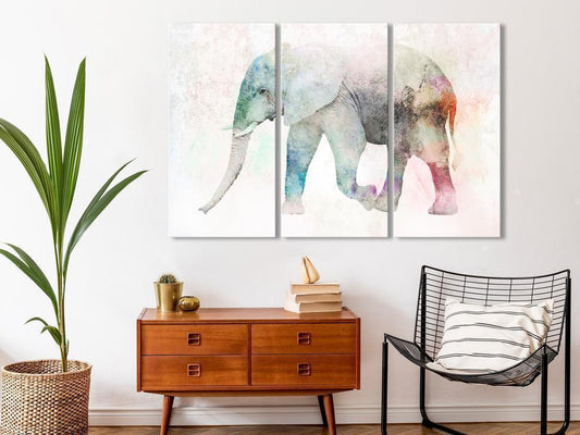 Canvas Print - Painted Elephant (3 Parts)-ArtfulPrivacy-Wall Art Collection