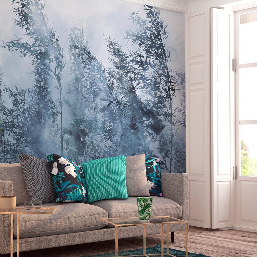 Wall Mural - Tall Grasses - Grey-Wall Murals-ArtfulPrivacy