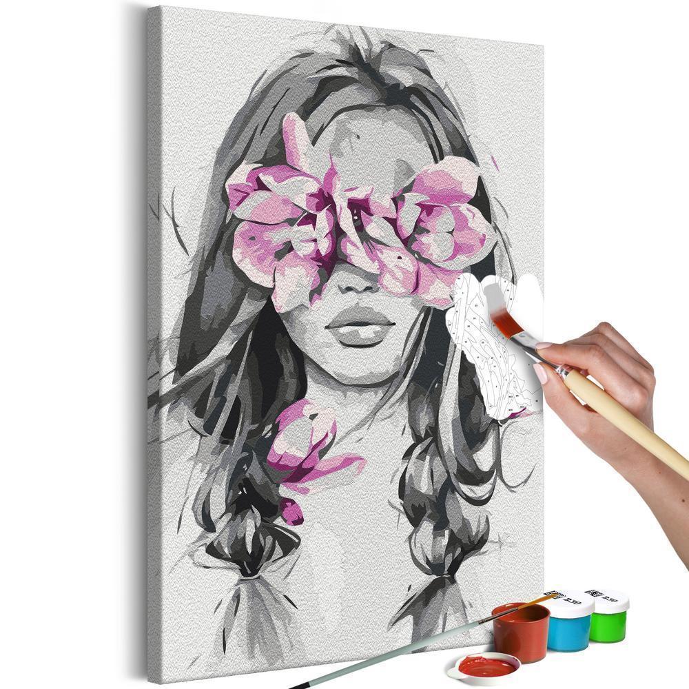 Start learning Painting - Paint By Numbers Kit - Flowers On Eyes - new hobby