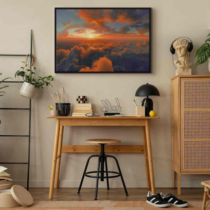 Canvas Print - When Dawn Tickles the Clouds: A Spectacle of Colors on the Morning Sky