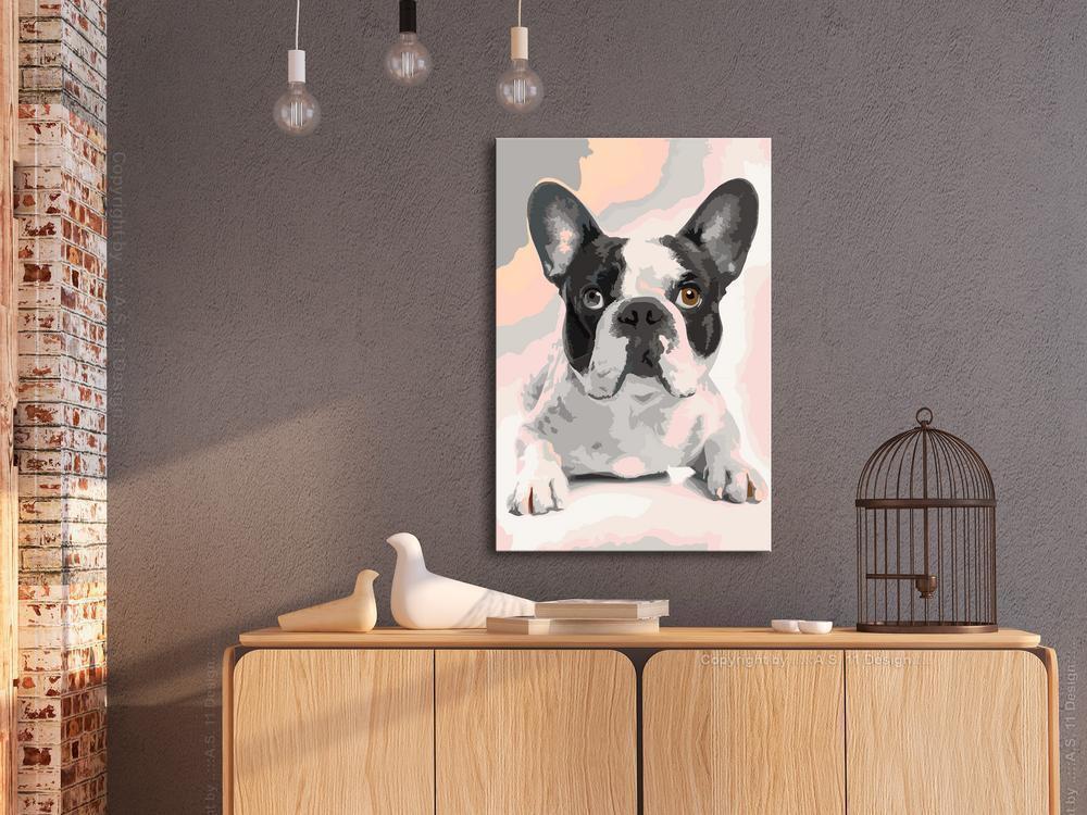 Start learning Painting - Paint By Numbers Kit - French Bulldog - new hobby