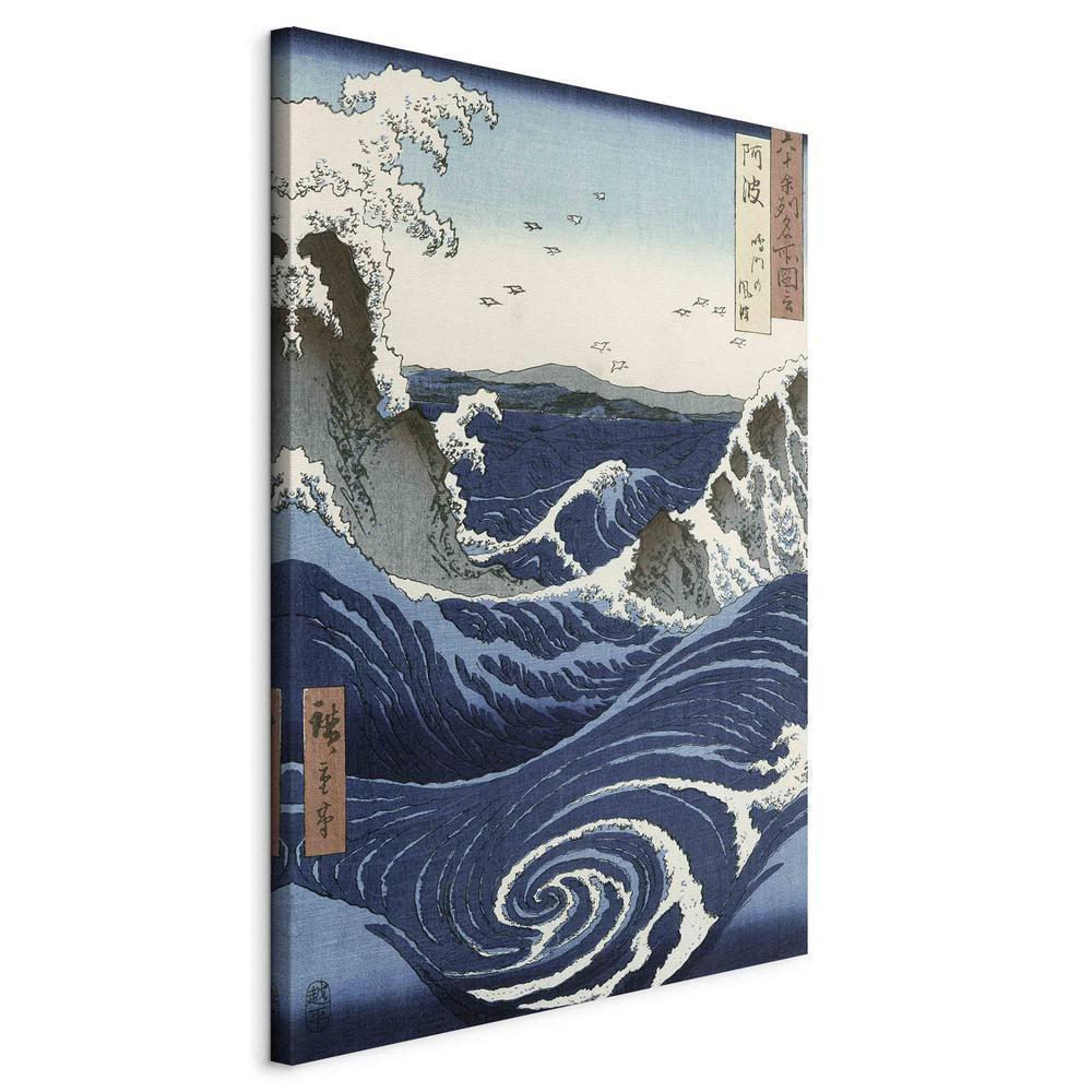 Canvas Print - View of the Naruto whirlpools at Awa from the series 'Rokuju-yoshu Meisho zue' (Utagawa Hiroshige)