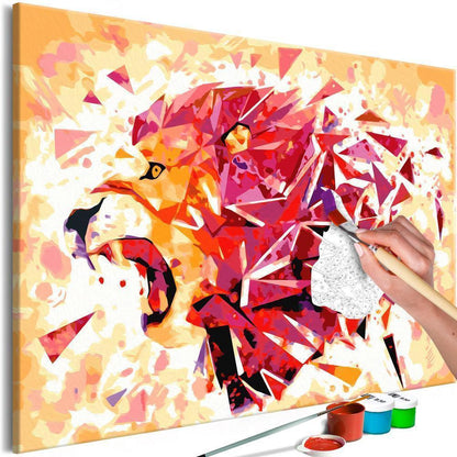 Start learning Painting - Paint By Numbers Kit - Abstract Lion - new hobby