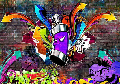 Wall Mural - Graffiti: Colourful attack-Wall Murals-ArtfulPrivacy