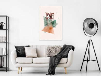 Canvas Print - Modernist Flower (1 Part) Vertical-ArtfulPrivacy-Wall Art Collection