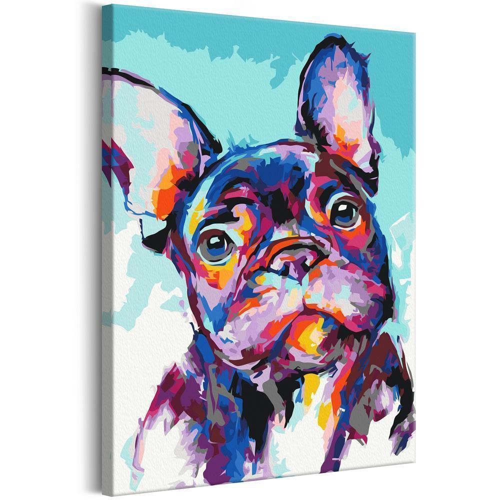 Start learning Painting - Paint By Numbers Kit - Bulldog Portrait - new hobby