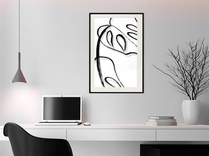 Botanical Wall Art - Painted Monstera Leaf-artwork for wall with acrylic glass protection