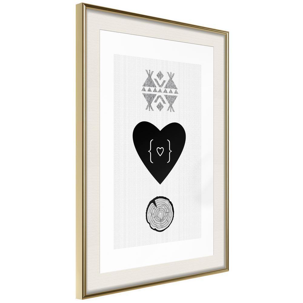 Black and white Wall Frame - Unity-artwork for wall with acrylic glass protection