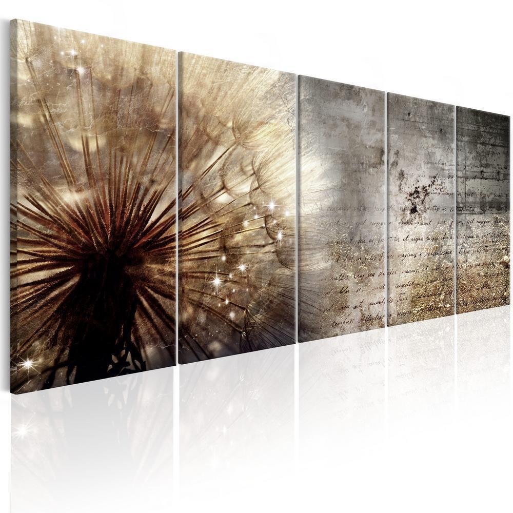 Canvas Print - Beige Dandelion-ArtfulPrivacy-Wall Art Collection