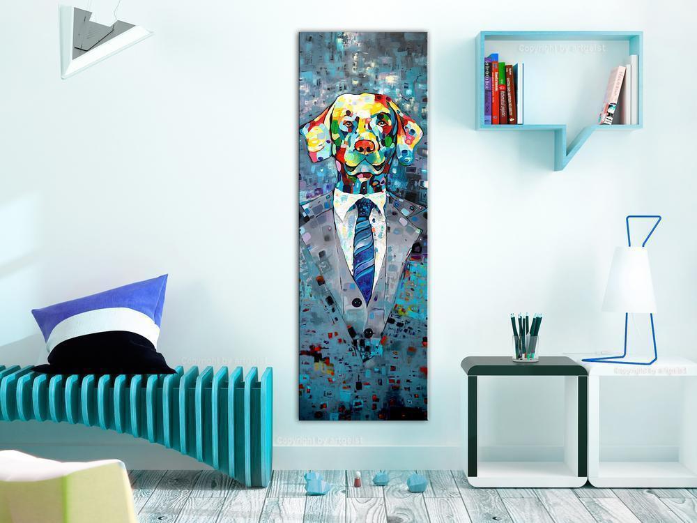 Canvas Print - Dog in a Suit-ArtfulPrivacy-Wall Art Collection