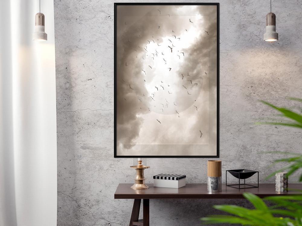 Autumn Framed Poster - Disturbed Flight-artwork for wall with acrylic glass protection