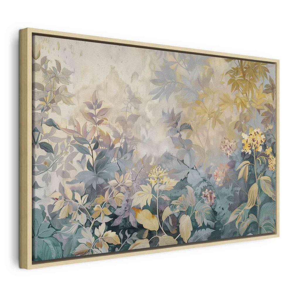 Impression sur toile - Tapisserie motif prairie et fleurs Kilim avec motif printanier