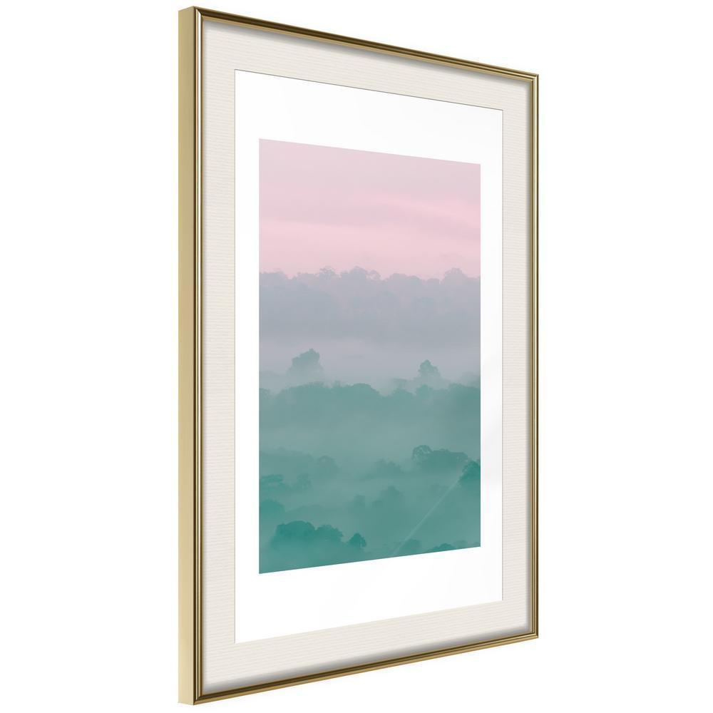 Framed Art - Morning Fog-artwork for wall with acrylic glass protection