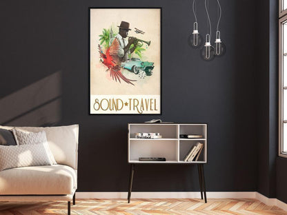 Typography Framed Art Print - Exotic Travel-artwork for wall with acrylic glass protection