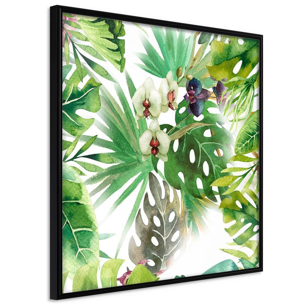 Botanical Wall Art - Monsteras, Inc. II (Square)-artwork for wall with acrylic glass protection