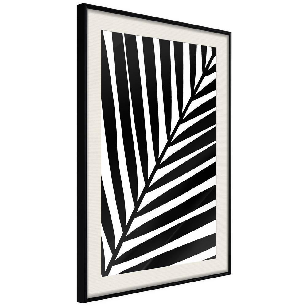 Botanical Wall Art - Black Palm-artwork for wall with acrylic glass protection