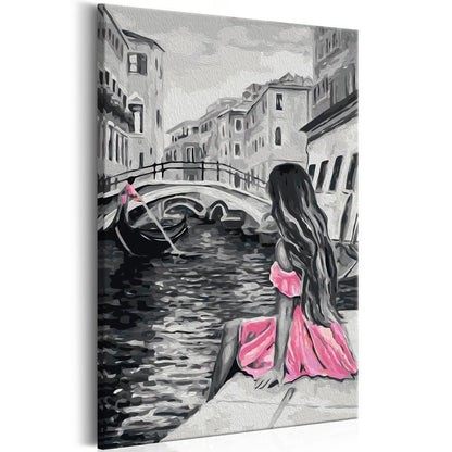Start learning Painting - Paint By Numbers Kit - Venice (A Girl In A Pink Dress) - new hobby