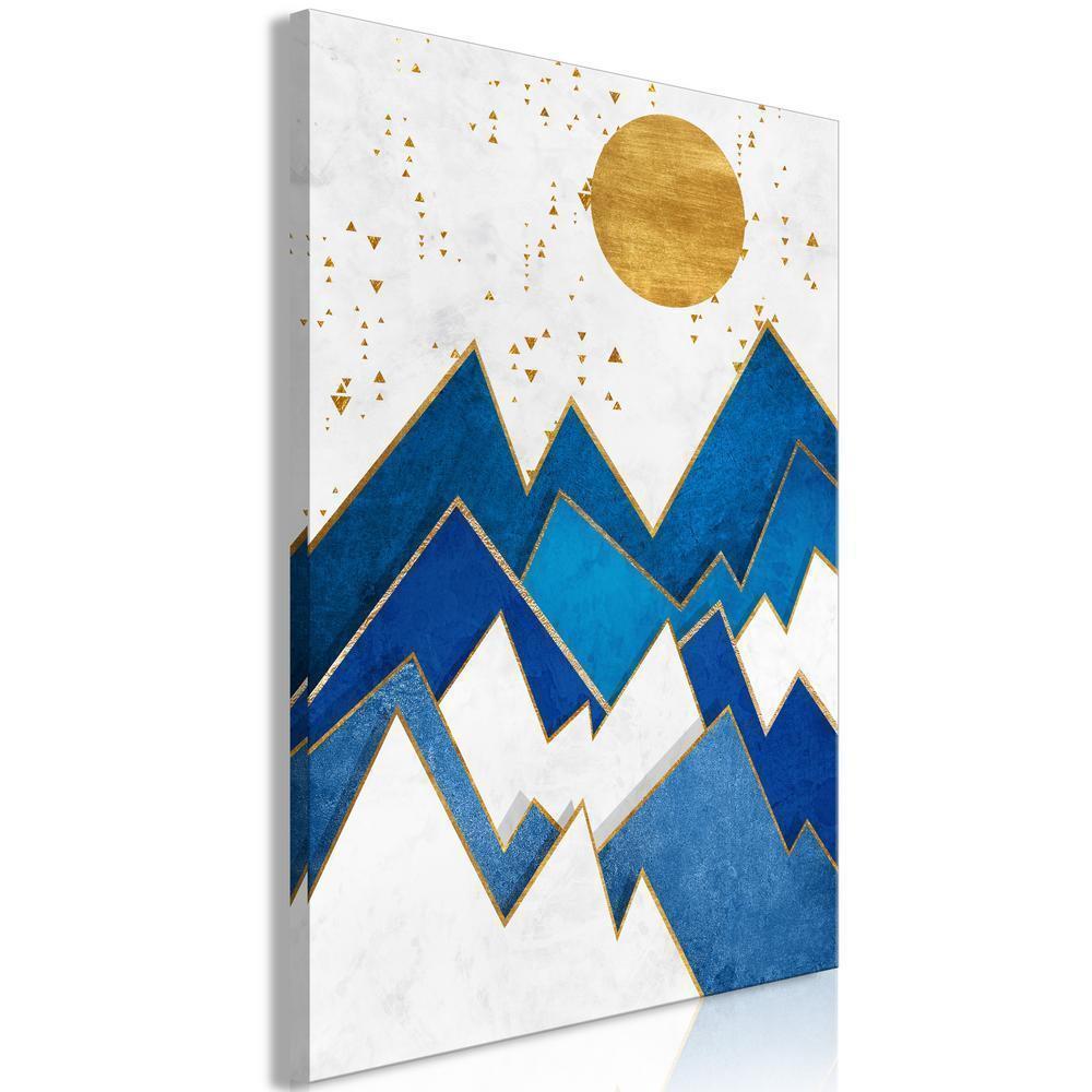 Canvas Print - Snowy Peaks (1 Part) Vertical-ArtfulPrivacy-Wall Art Collection