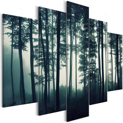 Canvas Print - Dark Forest (5 Parts) Wide-ArtfulPrivacy-Wall Art Collection