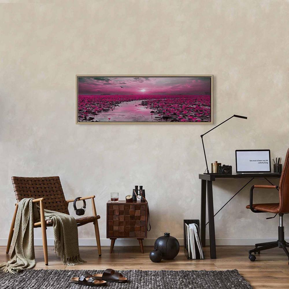 Canvas Print - Lilies and Sunset (1 Part) Narrow