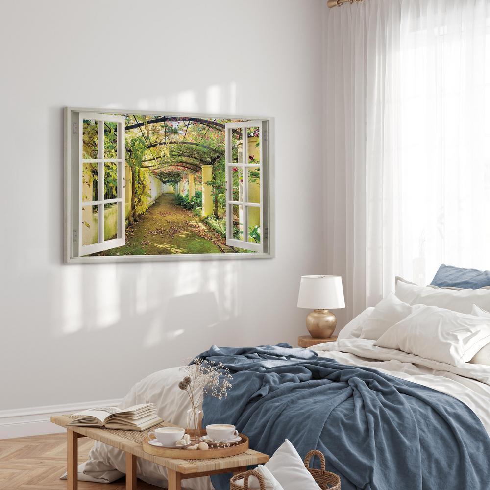 Canvas Print - Window: View on Pergola-ArtfulPrivacy-Wall Art Collection