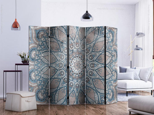 Decorative partition-Room Divider - Mandala II-Folding Screen Wall Panel by ArtfulPrivacy