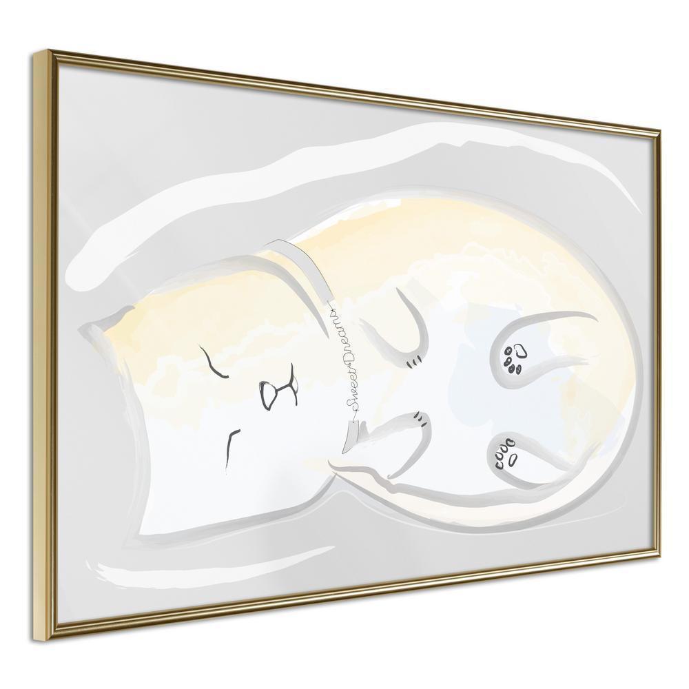 Nursery Room Wall Frame - Happy Kitty-artwork for wall with acrylic glass protection