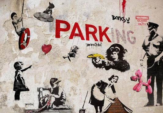 Wall Mural - [Banksy] Graffiti Collage-Wall Murals-ArtfulPrivacy