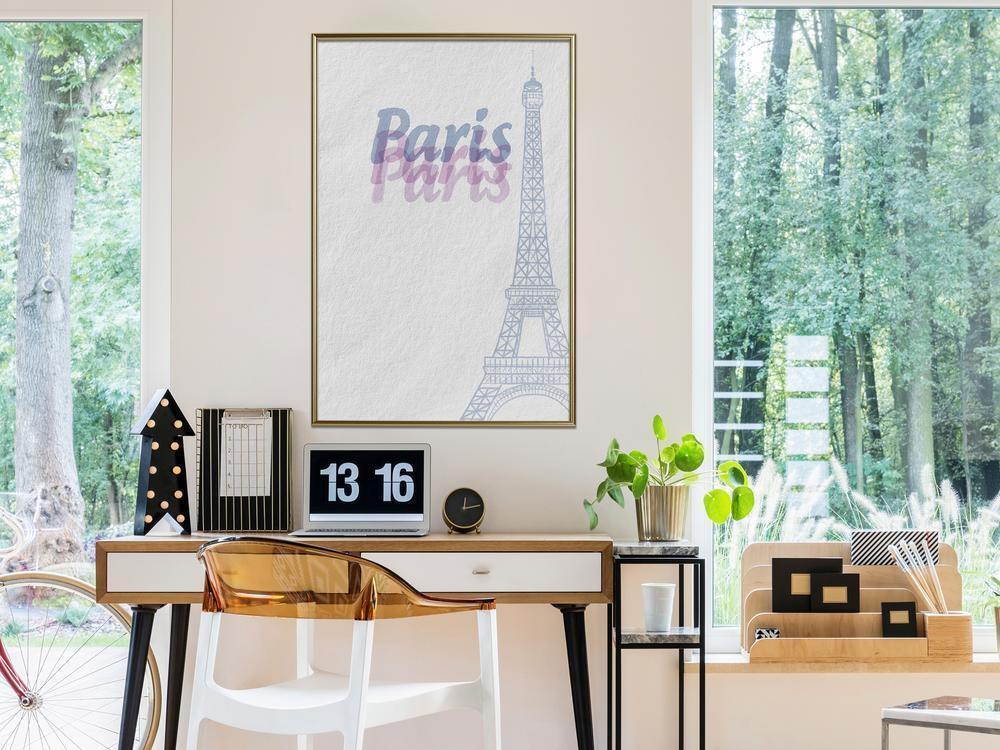 Wall Art Framed - Pastel Paris-artwork for wall with acrylic glass protection