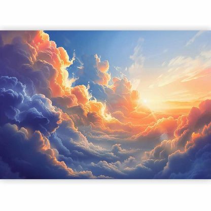 Wall Mural - Sunset Over a Cloudy Sea: A Wonderful Symphony of Colors