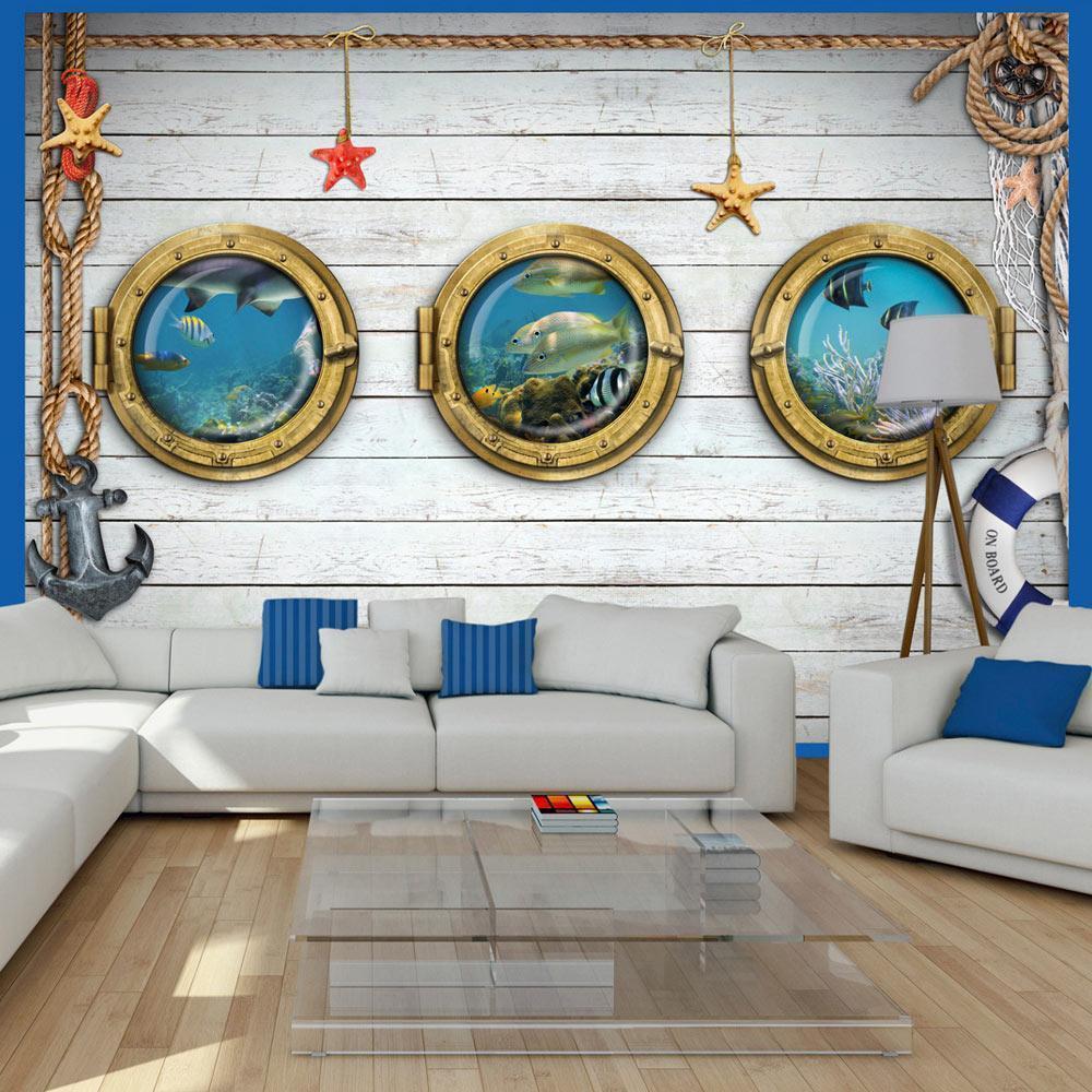 Wall Mural - Tree portholes-Wall Murals-ArtfulPrivacy