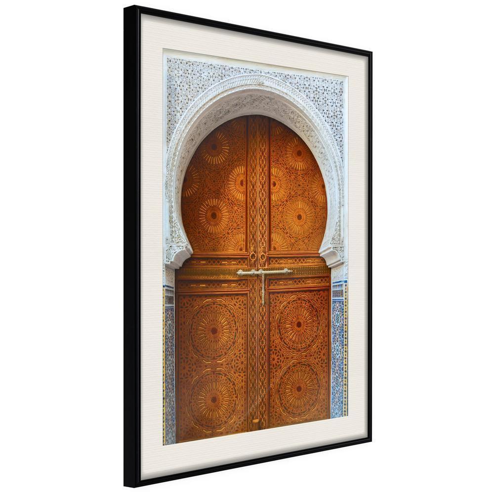 Autumn Framed Poster - Closed Passage (Brown)-artwork for wall with acrylic glass protection