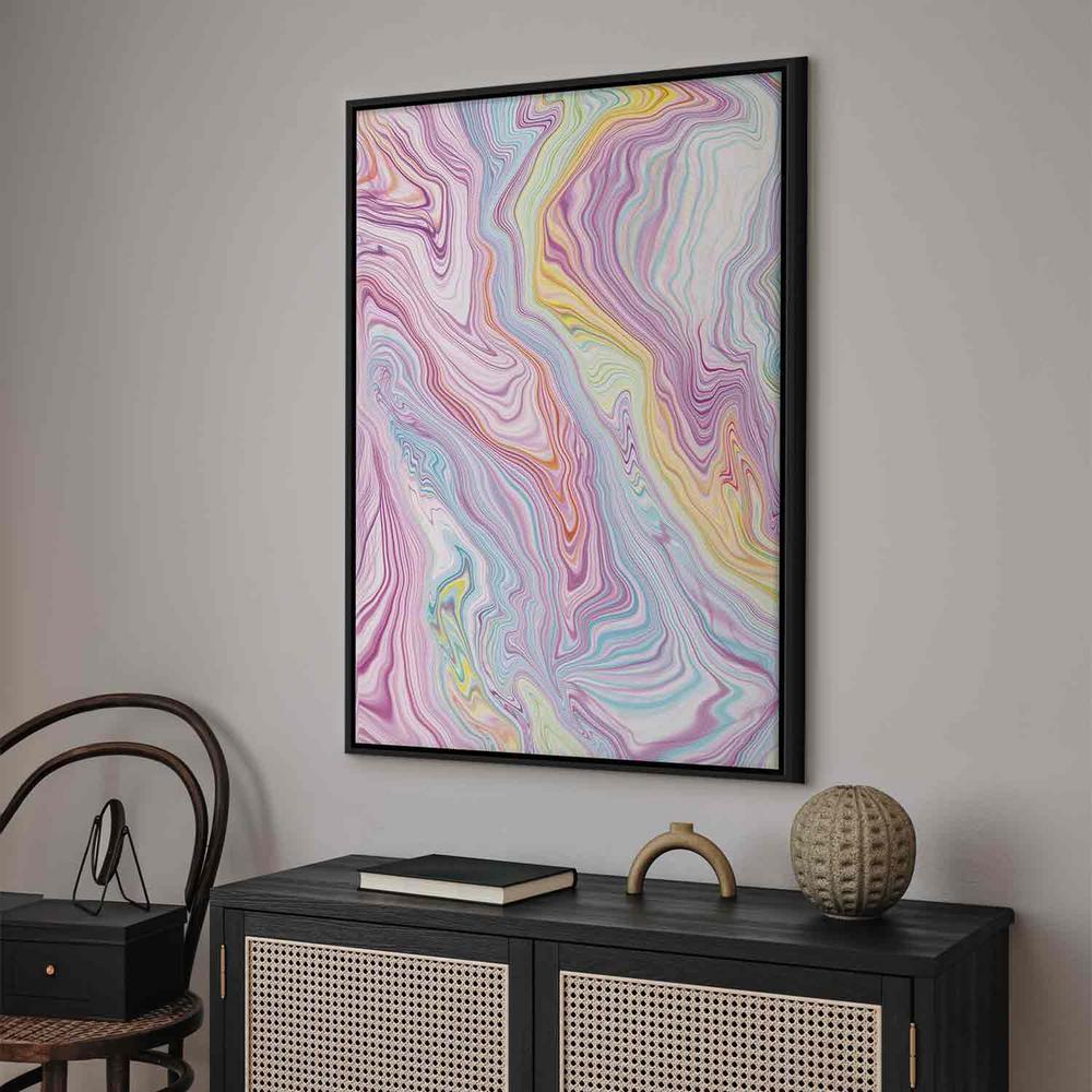 Impression sur toile - Rêve coloré - Formes abstraites aux couleurs pastel