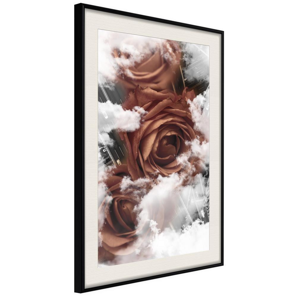 Autumn Framed Poster - Heavenly Roses-artwork for wall with acrylic glass protection