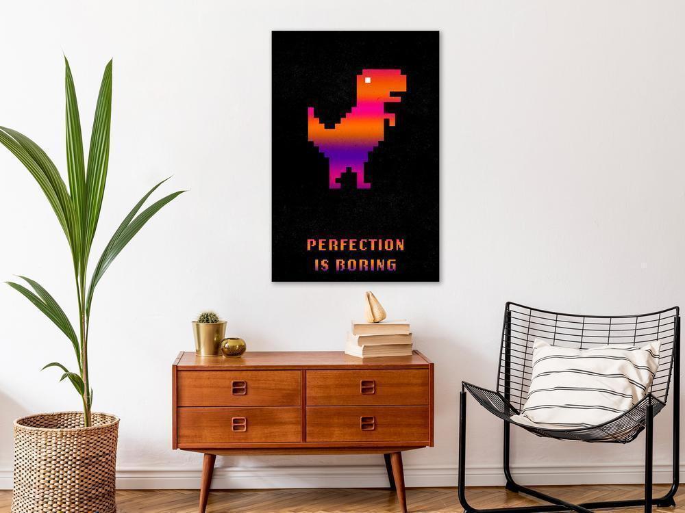 Canvas Print - Perfection Is Boring (1 Part) Vertical-ArtfulPrivacy-Wall Art Collection
