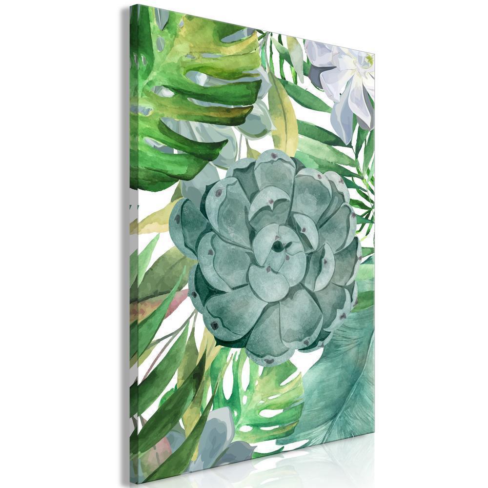 Canvas Print - Tropical Flora (1 Part) Vertical-ArtfulPrivacy-Wall Art Collection