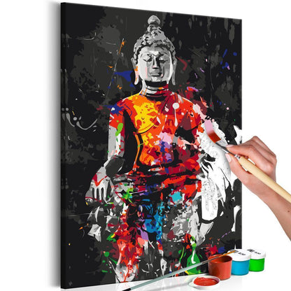 Start learning Painting - Paint By Numbers Kit - Buddha in Colours - new hobby