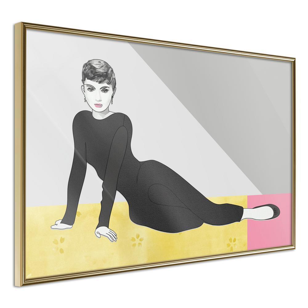 Wall Decor Portrait - Elegant Audrey-artwork for wall with acrylic glass protection