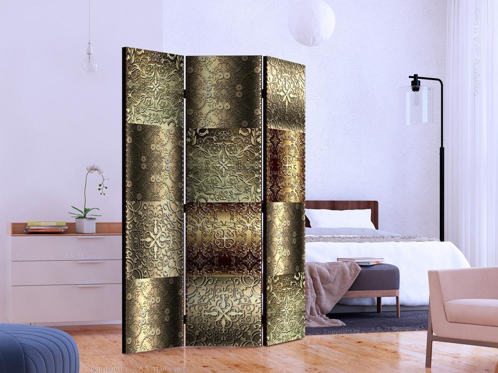 Decorative partition-Room Divider - Metal Plates-Folding Screen Wall Panel by ArtfulPrivacy