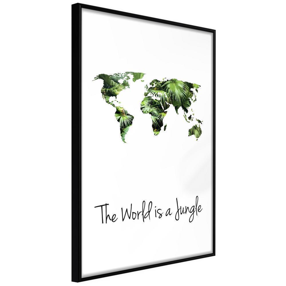 Wall Art Framed - We Live in a Jungle-artwork for wall with acrylic glass protection