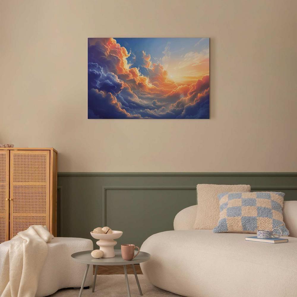 Canvas Print - Sunset Over a Cloudy Sea: A Wonderful Symphony of Colors