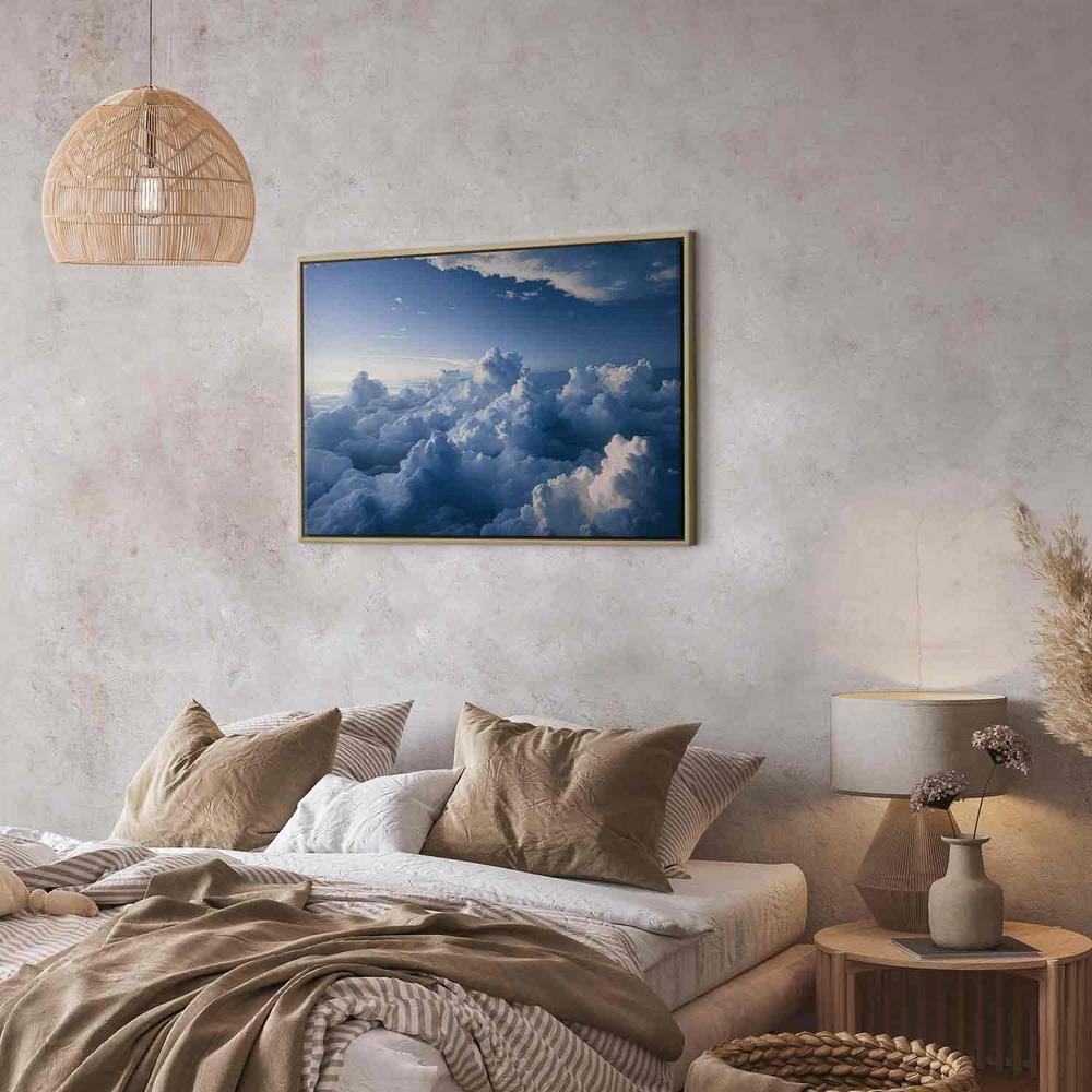 Canvas Print - Aerial Landscapes: Rays Lighting Up Fluffy Cloud Formations