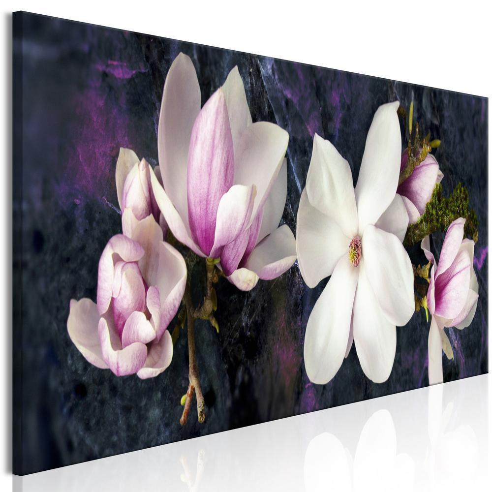 Canvas Print - Avant-Garde Magnolia (1 Part) Narrow Violet-ArtfulPrivacy-Wall Art Collection