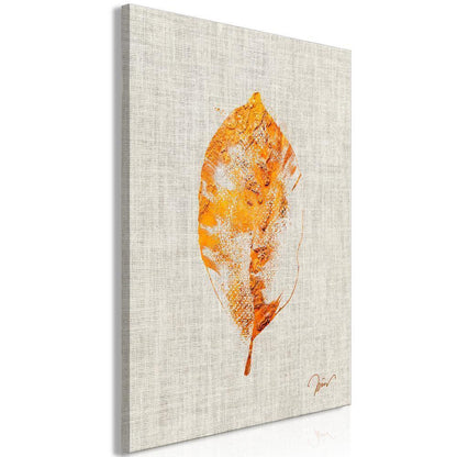 Canvas Print - Golden Flora (1 Part) Vertical-ArtfulPrivacy-Wall Art Collection