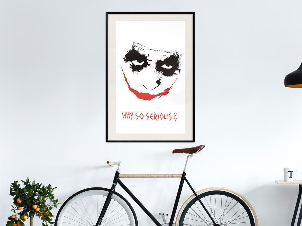 Typography Framed Art Print - Villain-artwork for wall with acrylic glass protection